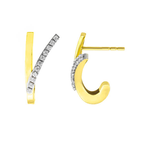 pendientes bicolor circonitas